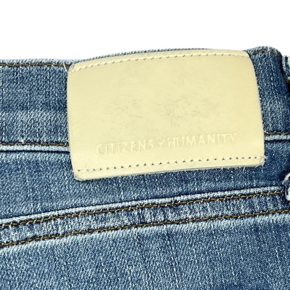 Citizens of Humanity Lyra Wide Leg Crop Jeans 32" Abliss Raw Hem - Picture 8 of 12